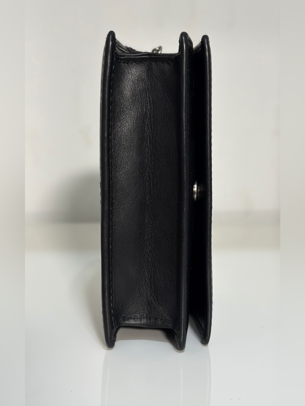 Vintage Coach Bedford Purse Wallet in Black Leather with Key Ring & Snap Closure - Picture 7 of 14